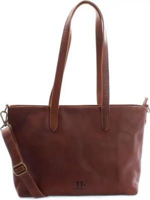LECONI Schultertasche Handtasche Damentasche DIN A4 Leder braun LE0071