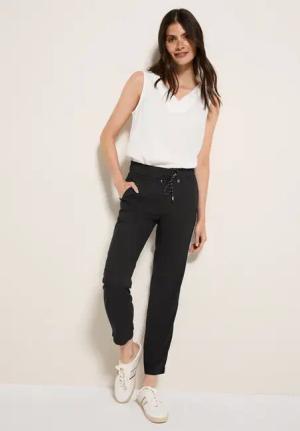 Cecil Damen Loose Fit Hose in Schwarz, Gr: L