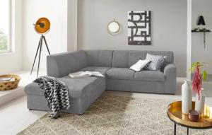 DOMO collection Ecksofa "Topper zeitlos elegant, kompakte Stellmaße, OTTOs Choice, L-Form", mit Ottomane, wahlweise mit Schlaffunktion