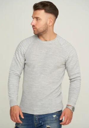 behype Strickpullover "MKstep91", mit Biker-Steppung