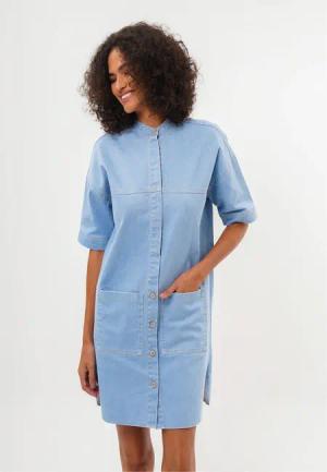 freshlions Jeanskleid "Josy", mit durchgehender Knopfleiste