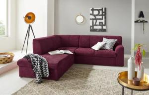 DOMO collection Ecksofa "Topper zeitlos elegant, kompakte Stellmaße, OTTOs Choice, L-Form", mit Ottomane, wahlweise mit Schlaffunktion