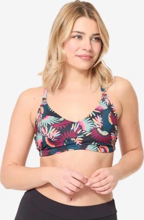 Sportbikini Oberteil Damen - Lila Ara schwarz