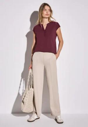 Street One Frauen Jersey Shirt im Tunika-Look in Rot, Gr: 36