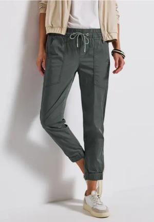 Street One Frauen Hose im Loose Fit in Grün, Gr: 42