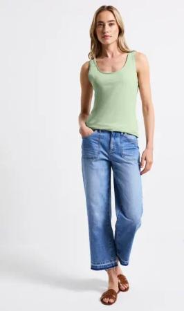 Street One Frauen Basic Top in Grün, Gr: 42