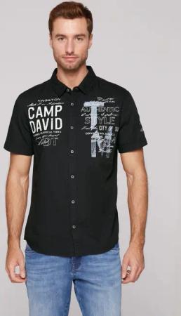 CAMP DAVID Kurzarmhemd, mit Webstruktur
