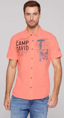 CAMP DAVID Kurzarmhemd, mit Webstruktur