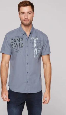 CAMP DAVID Kurzarmhemd, mit Webstruktur