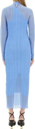 Fendi - Ribbed Knit Midi Dress - Größe 42 - blau