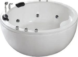 Duwilux Whirlpool-Badewanne Freistehende Whirlpool Nowra 180x180 Badewanne Whirlwanne, (1-tlg), Edelstahlgestell