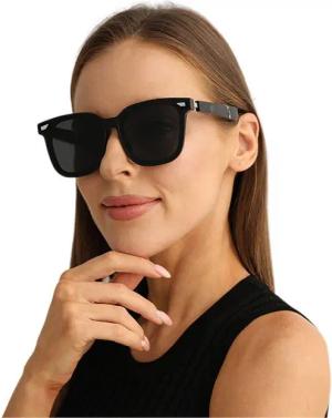 Refttenw Sonnenbrille Smart Brille UV-Schutz 400 Bluetooth Fahrradbrille mit Ruffunktion mit polariserten Linsen