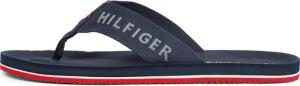 Tommy Hilfiger Zehentrenner "COMFORT HILFIGER BEACH SANDAL", Badeschuh, Schlupfschuh mit Logoschriftzug