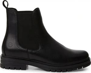 Tamaris Chelseaboots, Blockabsatz, Businessschuh, Schlupfboots, Stiefelette, Logoprägung