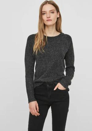 Vero Moda Rundhalspullover "VMDOFFY", in melierter Optik