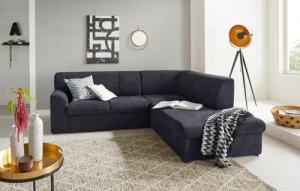 DOMO collection Ecksofa "Topper zeitlos elegant, kompakte Stellmaße, OTTOs Choice, L-Form", mit Ottomane, wahlweise mit Schlaffunktion