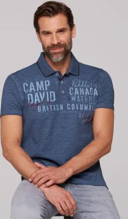 CAMP DAVID Poloshirt, kurzarm, mit Print und Stickereien