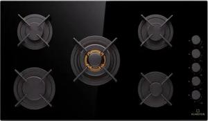 Klarstein Gas-Kochfeld Goldflame CP11-Goldfl-5BK-S.C, Kochfelder Gas Hob 5 Zonen Glaskeramik Einbau