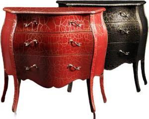 JVmoebel Kommode Italienische Möbel Rot Kommode mit Schubladen Anrichte Kommoden Holz (Kommode), Made in Europa