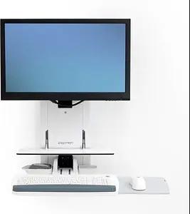 ergotron Monitor-Maus-Tastatur-Halterung StyleView Vertical Lift Behandlungszimmer 61-080-062 weiß für 1 Monitor, 1 Tastatur, 1 Maus, Wandhalterung