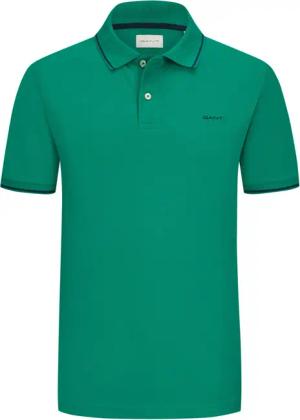 Gant Piqué-Poloshirt mit Kontraststreifen und Logo-Stickerei