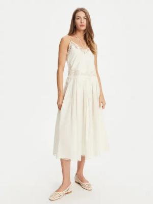 TWINSET Sommerkleid 251TT2160 Écru Regular Fit