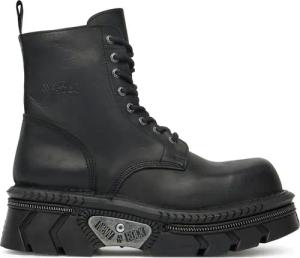 NEW ROCK Schnürstiefel M-MILI084N-S6 Schwarz