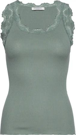 rosemunde Tanktop "Babette Silk Top", wunderschöner Vintage-Spitzenbesatz an Ausschnitt und Trägern