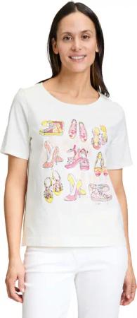 Betty Barclay Kurzarmshirt "Betty Barclay Basic Shirt mit Placement", (1 tlg.), Druck