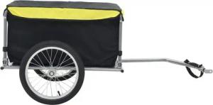 vidaXL Fahrradkinderanhänger, Fahrradanhänger Schwarz und Gelb 65 kg