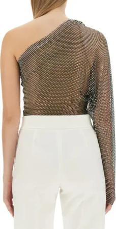 Genny - One-Piece Top With Draped Sleeve - Größe 42 - schwarz