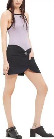 Courrèges - Top Smocked Greyblack - Größe M - grau