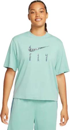 Nike Dri-fit Swoosh Fly Boxy 2 T-shirt Damen Blau F309