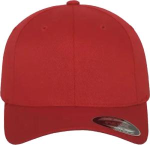 Flexfit Wooly Combed Baseball Mütze Rot