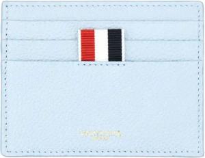 Thom Browne Portemonnaies - Calfskin Leather Card Holder With Textured Finish - Gr. unisize - in Blau - für Damen