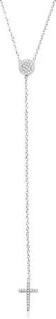 Unique Silberkette Unique Y-Kette Sterlingsilber Kreuz Zirkonia SN0354