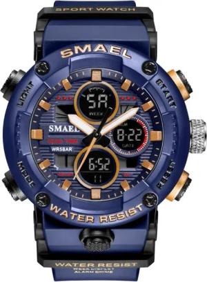 SMAEL Klares Display Großes Zifferblatt mit heller EL-Hintergrundbeleuchtung Watch, Bis 50 Meter wasserdicht – ideal für Handwäsche und kalte Duschen
