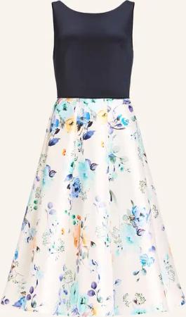SWING Cocktailkleid im Materialmix