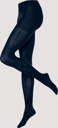 hessnatur Feinstrumpfhose aus Bio-Baumwolle - blau - Größe 36/38