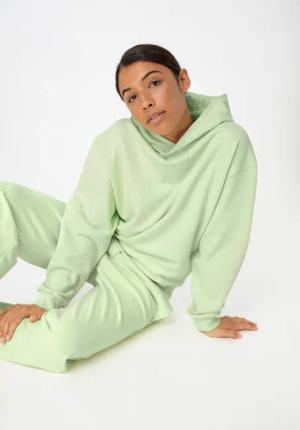 hessnatur Damen Sweatshirt Hoodie Relaxed aus Bio-Baumwolle - grün - Größe 40