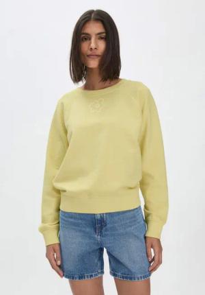hessnatur Damen Sweatshirt Oversize aus Bio-Baumwolle - gelb - Größe S
