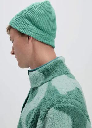 hessnatur Strickbeanie aus Bio-Baumwolle - grün - Größe One Size