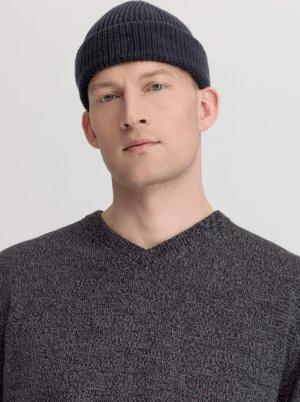 hessnatur Strickbeanie aus Bio-Baumwolle - schwarz - Größe One Size