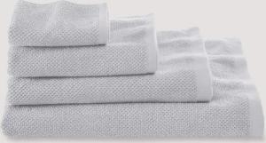 hessnatur Frottier-Handtuch mit Struktur aus Bio-Baumwolle - grau - Größe 70x140 cm