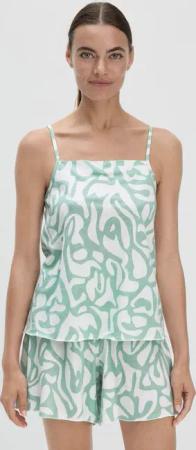 hessnatur Damen Spaghetti Top Fitted PURE COTTON aus Bio-Baumwolle - grün - Größe 42