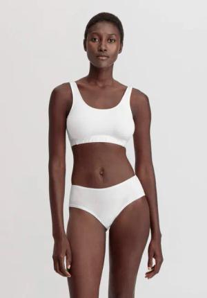 hessnatur Damen Slip Regular Cut COTTON FEEL aus Bio-Baumwolle - weiß - Größe 46