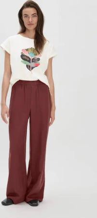 hessnatur Damen Hose Wide Leg Relaxed aus TENCEL™ Lyocell - braun - Größe 46