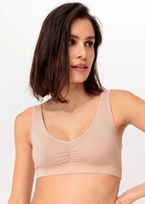 hessnatur Damen Bustier PURE BALANCE aus Bio-Baumwolle und TENCEL™ Modal - rosa - Größe 46