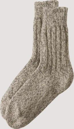 hessnatur Unisex Stricksocken aus Bio-Merinowolle - natur - Größe 38/39