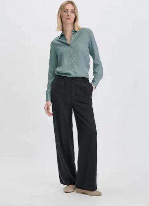 hessnatur Damen Hose Wide Leg Relaxed aus TENCEL™ Lyocell - schwarz - Größe 38
